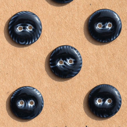 15/16mmporcelain buttons obsidian blue