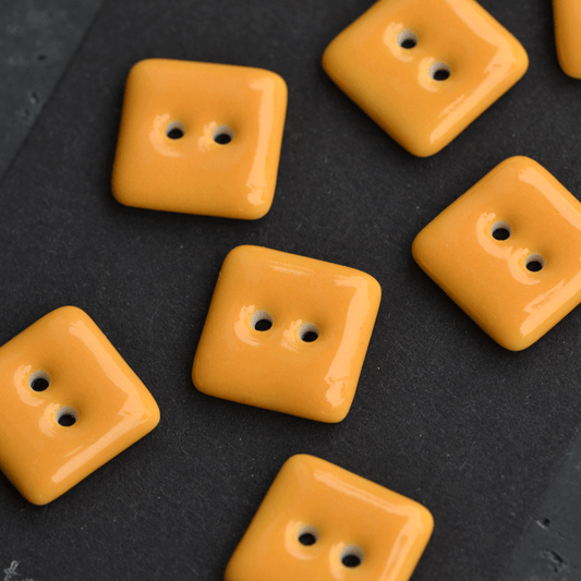 16x16mm porcelain buttons mango square