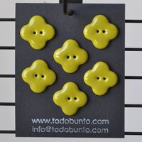 21-22mm porcelain buttons lime (rombus)