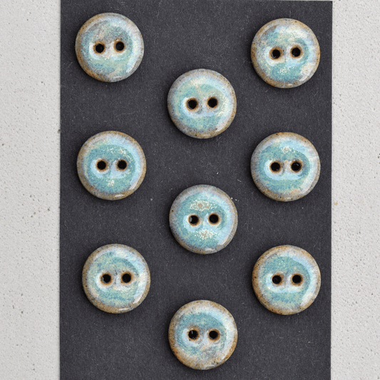 9 pcs. 16mm ceramic buttons seaside