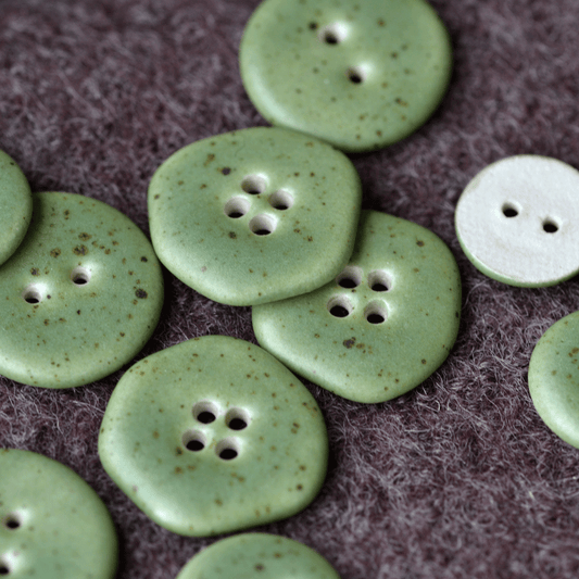 6 pcs 23mm ceramic buttons pear Abata in stone shape