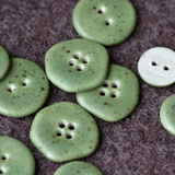 6 pcs 23mm ceramic buttons pear Abata in stone shape