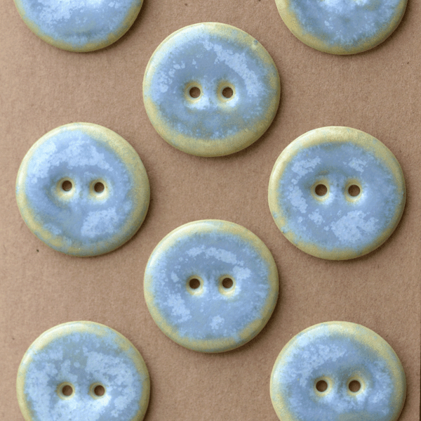 8 pcs. 22 mm porcelain buttons sky