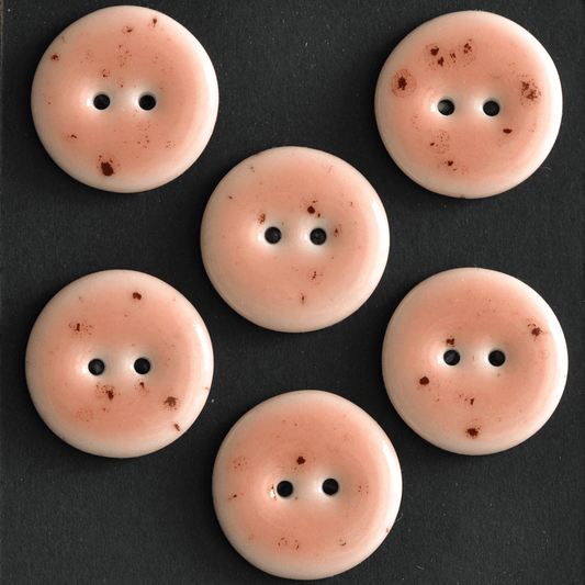 6 pcs. 22-23mm porcelain  buttons morganit
