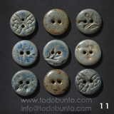 17-19mm ceramic buttons mix blue