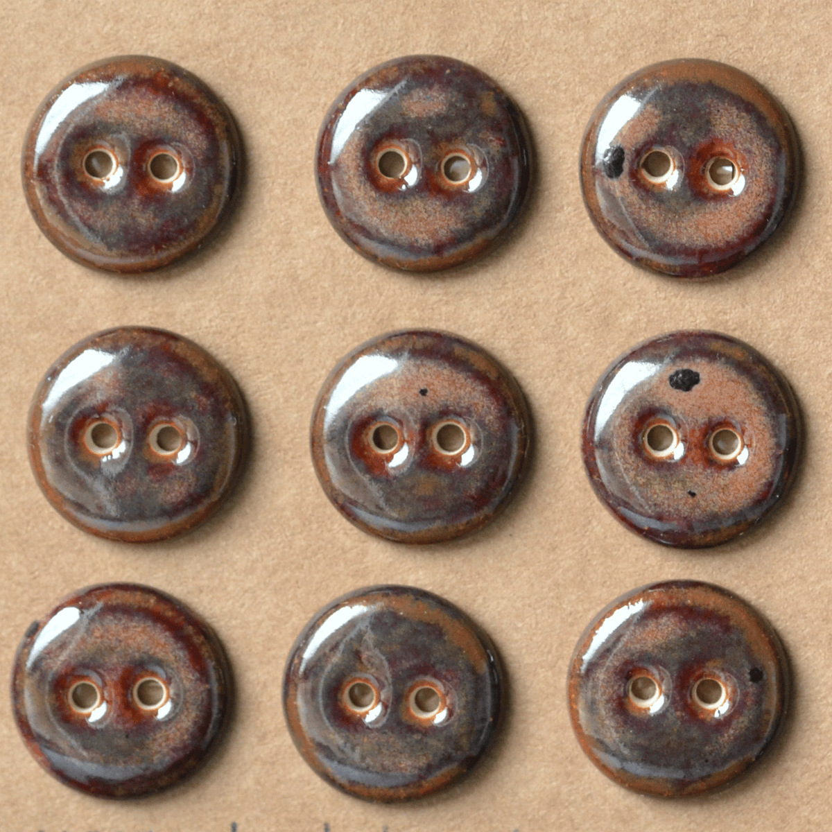 16mm ceramic buttons peppered plum