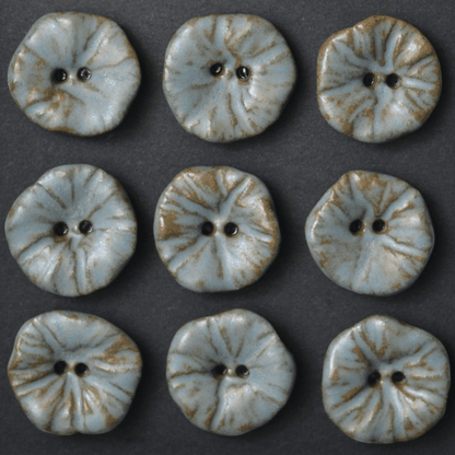 9pcs. 19/20mm ceramic buttons flowers