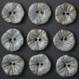 9pcs. 19/20mm ceramic buttons flowers
