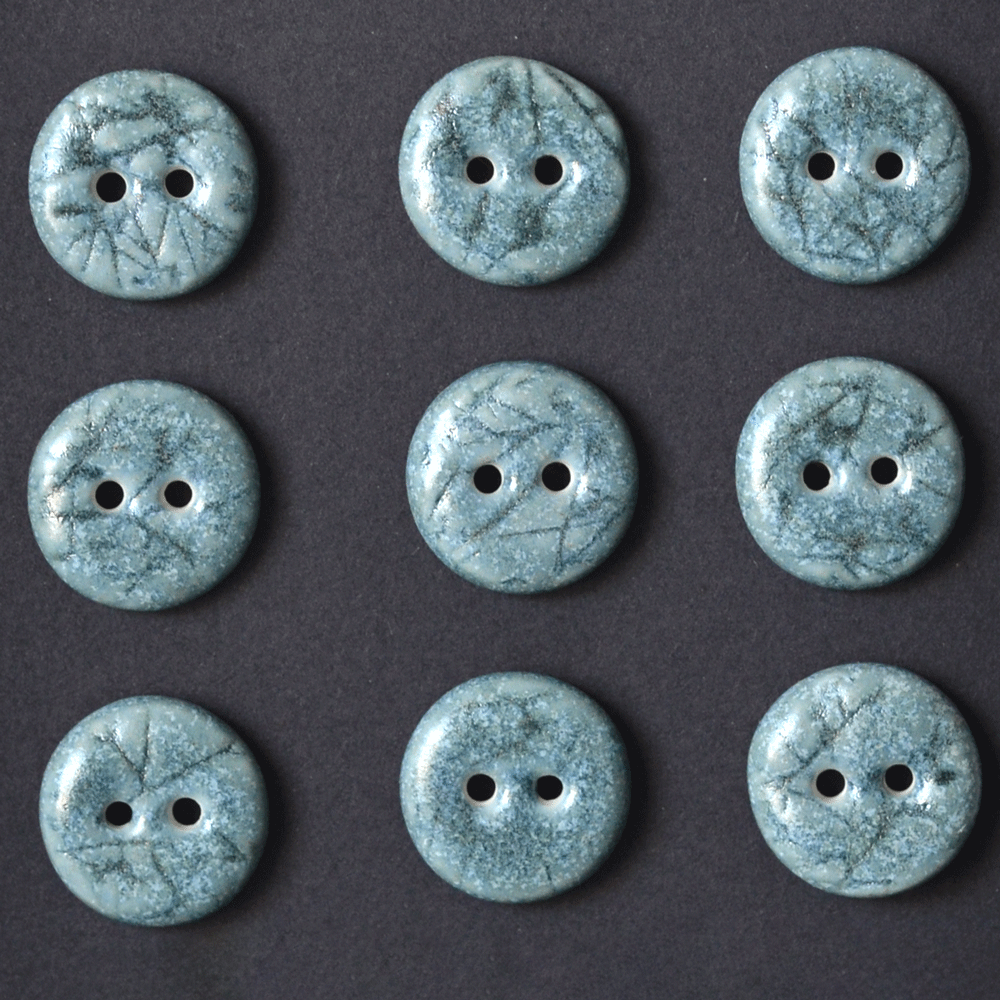 9 pcs. 15-16 mm porcelain buttons twigs