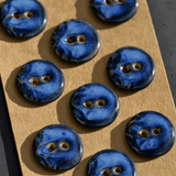 9 pcs. 18/19mm ceramic buttons kings blue