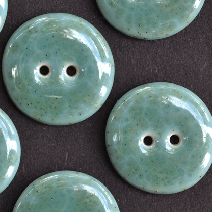 6 pcs. 22-23mm porcelain buttons Robins Egg