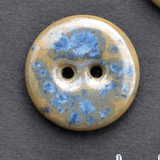 8 pcs. 18mm ceramic buttons blue crystal