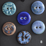 17-19mm ceramic buttons mix blue
