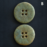 2 pcs. 27-28 mm ceramic buttons green