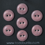 7 pcs. 17-18mm porcelain buttons rose