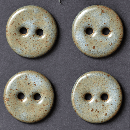 4 pcs. 27mm ceramic buttons rusty blue