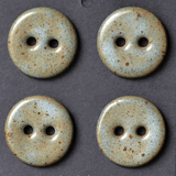 4 pcs. 27mm ceramic buttons rusty blue