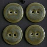 4 pcs. 23 mm ceramic buttons army green