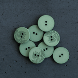 23mm Knopf rund recycelt Grün